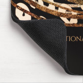 Bronze Oranje Cheetah Animal Print Exotic Print Muismat (Hoek)