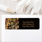 Bronze Oranje Cheetah Exotic Party Invitation Etiket (Insitu)