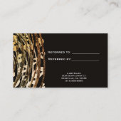 Bronze Oranje Cheetah Exotic Refer een Vriendcliën Aanbevelingskaartje (Achterkant)