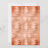 Bronze Oranje Multi Pattered elegant bruiloft Kaart (Achterkant)