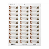 Bronze Palm Fan Bohemian Botanical Border Etiket (Full Sheet)