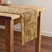 Bronze Peacocks Table Runner Korte Tafelloper (Voorbeeld)