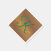 Bronze Pecan 3d Monogram Servet (Hoek)