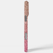 Bronze Pink Faux Glitter Case-Mate iPhone Case (Achterkant / Rechts)