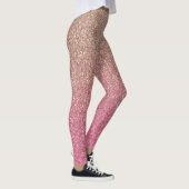 Bronze Pink Faux Glitter Leggings (Rechts)