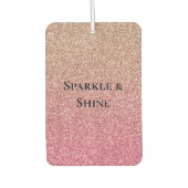 Bronze Pink Faux Glitter Luchtverfrisser (Voorkant)