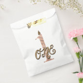 Bronze Polka Dots Roos Gold ONE 1 1e verjaardag Bedankzakje (Gezegeld)