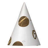 Bronze Polka Dots Roos Gold ONE 1 1e verjaardag Feesthoedjes (Links)