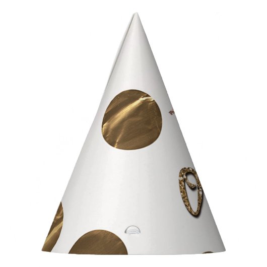 Bronze Polka Dots Roos Gold ONE 1 1e verjaardag Feesthoedjes (Links)