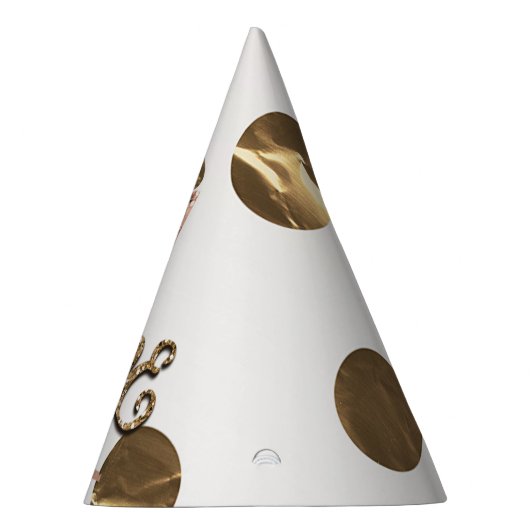 Bronze Polka Dots Roos Gold ONE 1 1e verjaardag Feesthoedjes (Rechts)