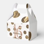 Bronze Polka Dots Roos Gold Sweet 16 Birthday Bedankdoosjes (Achterkant)