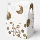 Bronze Polka Dots Roos Gold Sweet 16 Birthday Bedankdoosjes (Geopend)