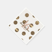 Bronze Polka Dots Roos Gold Sweet 16 Birthday Servetten (Hoek)