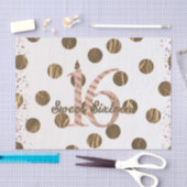 Bronze Polka Dots Roos Gold Sweet 16 Birthday Tissuepapier (Craft)