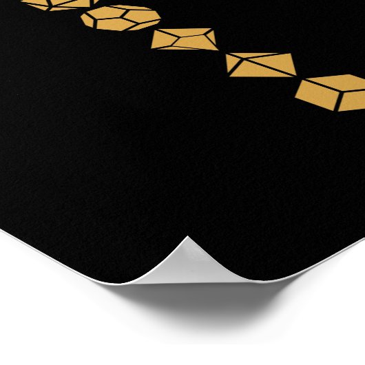 Bronze Polyhedral Dice Sword Tabletop RPG Poster (Hoek)