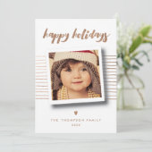 Bronze Prettige feestdagen kerstfotograaf Feestdagenkaart (Staand voorkant)