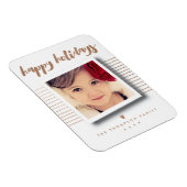 Bronze Prettige feestdagen kerstkaartje Magneet (Rechterzijde)