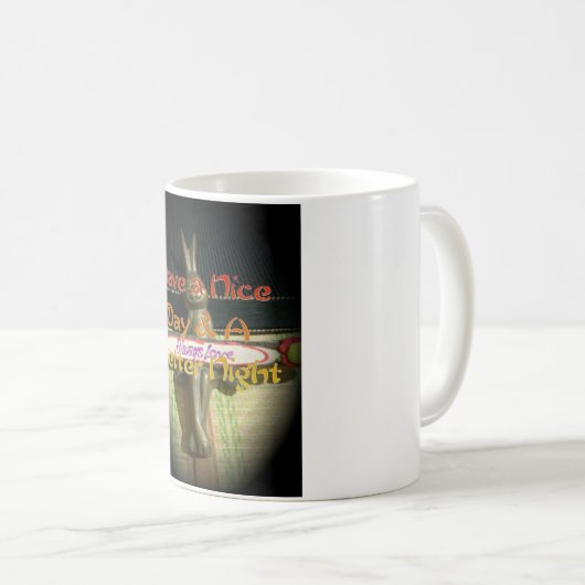 Bronze Rabbit Sculpture met Inspirerend quotes Koffiemok (Voorkant rechts)