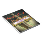 Bronze Rabbit Sculpture met Inspirerend quotes Notitieblok (Schuin)