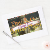 Bronze Rabbit Sculpture met Inspirerend quotes Rechthoekige Sticker (Envelop)