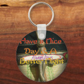 Bronze Rabbit Sculpture met Inspirerend quotes Sleutelhanger (Voorkant)