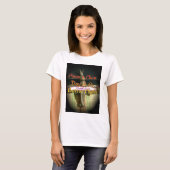 Bronze Rabbit Sculpture met Inspirerend quotes T-shirt (Voorkant volledig)