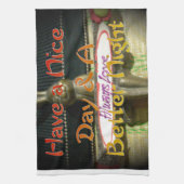 Bronze Rabbit Sculpture met Inspirerend quotes Theedoek (Verticaal)