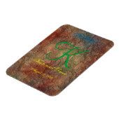 Bronze Red Texture Wedding Magneet (Linkerzijde)