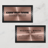 Bronze Roestvrij Elegant Moderne Grens #2 Visitekaartje (Voorkant / Achterkant)