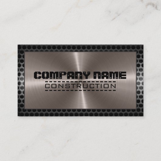 Bronze Roestvrij Elegant Moderne Grens Visitekaartje (Voorkant)