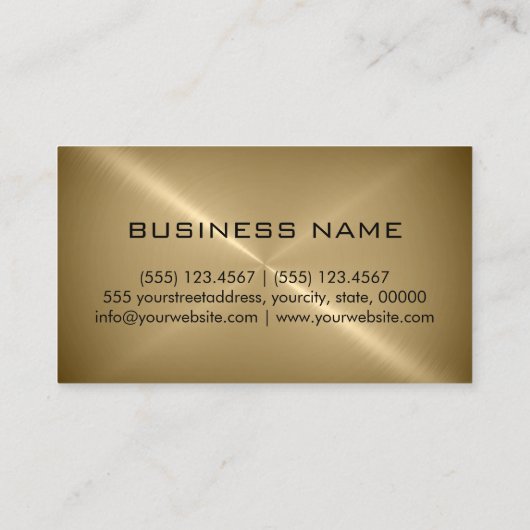 Bronze Roestvrij staal Metaal Visitekaartje (Achterkant)