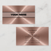 Bronze Roestvrij staal Metaal Visitekaartje (Voorkant / Achterkant)