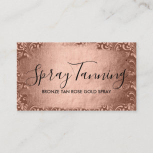 Bronze Roos Gold Swirl Spray Tan Visitekaartje