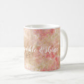 Bronze Roze Goud Waterverf Confetti Koffiemok (Voorkant rechts)