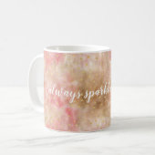 Bronze Roze Goud Waterverf Confetti Koffiemok (Voorkant links)