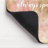 Bronze Roze Goud Waterverf Confetti Muismat (Hoek)