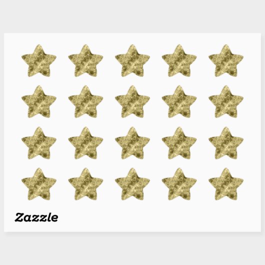 Bronze — Ruwe textuur Ster Sticker (Vel)