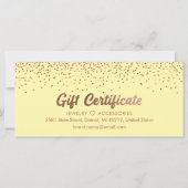 Bronze Salon Store Business Gift Certificate (Achterkant)