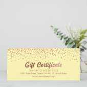 Bronze Salon Store Business Gift Certificate (Staand voorkant)