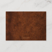 Bronze Scroll Leaf Elegant Visitekaartje (Achterkant)