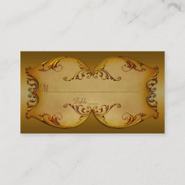 Bronze Scrolls Plaats kaarten Plaatskaartje