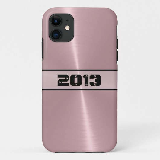 Bronze Shiny Stainless Steel Metal 2 Case-Mate iPhone Case (Achterkant)