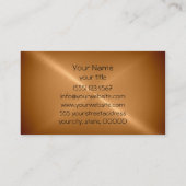 Bronze Shiny Stainless Steel Metal 4 Visitekaartje (Achterkant)
