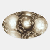 "Bronze Sparkle"-Stickers Ovale Sticker (Voorkant)