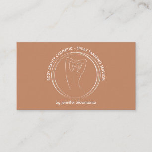Bronze Spray Tan Body Sculpting Contouren Visitekaartje