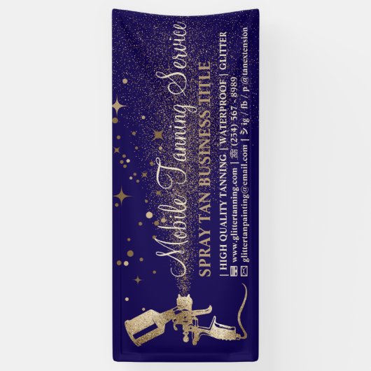 Bronze Spray Tanning Navy Spandoek (Verticaal)