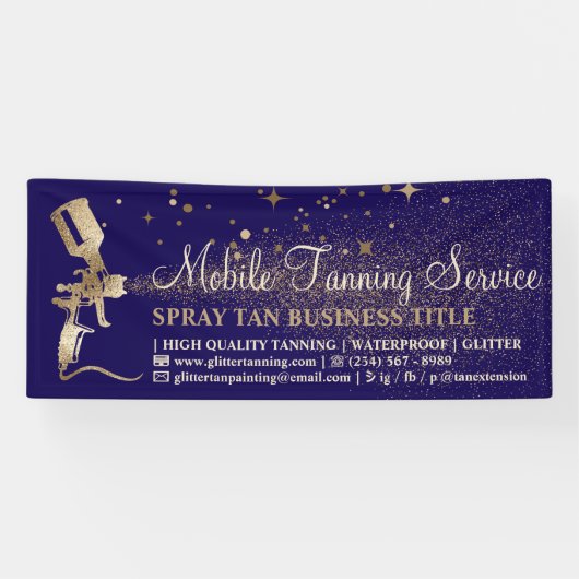 Bronze Spray Tanning Navy Spandoek (Horizontaal)