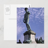 Bronze standbeeld, David van Michelangelo, Florenc Briefkaart (Voorkant / Achterkant)