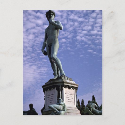 Bronze standbeeld, David van Michelangelo, Florenc Briefkaart (Voorkant)