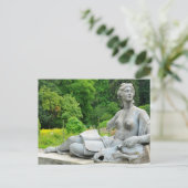 Bronze standbeeld-vrouw briefkaart (Staand voorkant)